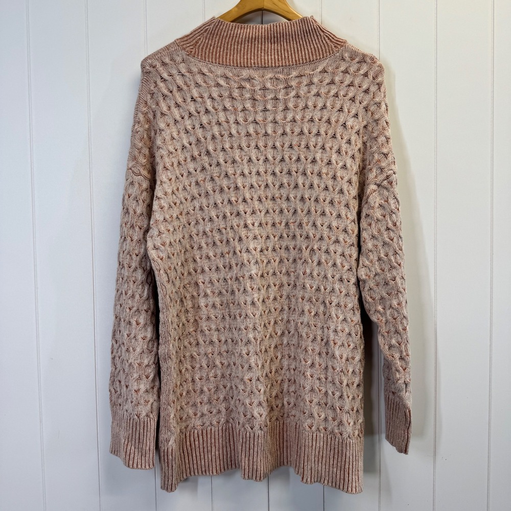 Knox Rose Hipster Oversized Chunky Sweater Women Size L Textured Cottage Cozy